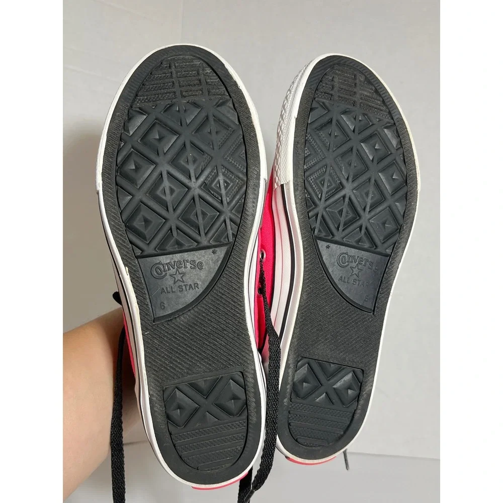 Converse Chuck Taylor All Star High Top Neon Pink Black Sneakers Y2K Streetwear